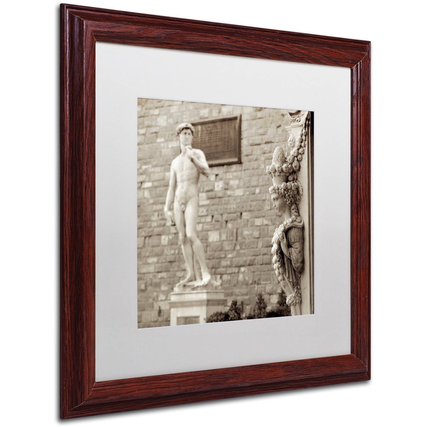 Trademark Fine Art "Firenze IV" Canvas Art by Alan Blaustein, White Matte, Wood Frame