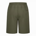 thumbnail image 4 of KPOPLK Men's Casual Shorts with Zipper Pockets Elastic Waistband with Drawstring Cargo Stretch Short Size XXXL,AG, 4 of 7
