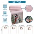 thumbnail image 6 of Pink Snowman Christmas Table Runner 120 Inches Long Farmhouse Dress Scarves, Xmas Tree Snowflake Gifts Dining Tablerunner for Coffee Table/Kitchen Island/Party Décor, 13" x 120", 6 of 8