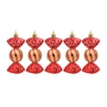thumbnail image 1 of Bewildely Paquete de 5 bolas de dulces de Navidad que cuelgan las decoraciones navideñas DIY Art Tree Wall Pendant Atmósferas Ornament Home Decor Red Type3 NO3 Bewildely HA064929-05B, 1 of 6