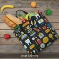 thumbnail image 6 of Naloa Teeth Tote Bag for Women, Foldable Tote Bag With Zipper, Large Shoulder Bag, Top Handle Handbag for Travel, Work, Shopping, 6 of 9