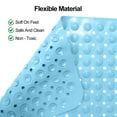 thumbnail image 6 of Non Slip Bath Tub Mat Shower Mat Massage Bathroom Bathtub Mat with Suction Cups and Drain Holes, Keep Floor Clean, Soft on Feet, Machine Washable Shower Floor Mat, 30.3 x 17.7 Inch (Blue ), 6 of 6