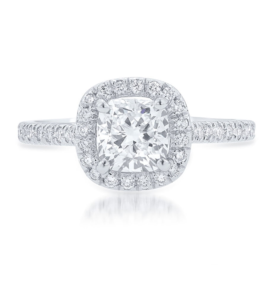 Jeenmata 2 Carat Cushion Cut Moissanite Solitaire Engagement