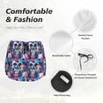 thumbnail image 6 of Lsque cool Skull colorful Printed Women's Running Shorts with Liner Pockets,Elastic Quick Dry Workout Athletic Gym Yoga Shorts,Womens High Waist Shorts-XX-Large, 6 of 9