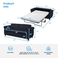 thumbnail image 2 of Mjkone Queen Size Convertible Pull Out Sleeper Sofa Bed with Mattress for Living Room, Apartment or Office,Grey, 2 of 9