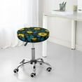 thumbnail image 4 of Uemuo Sunflowers And Blue Flower Pattern Round Bar Stool Seat Covers Washable Stool Cushion Slipcover Elastic Bar Chair Covers-13 inch, 4 of 7