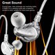 thumbnail image 5 of FONGE F4 Auriculares con cable de 3,5 mm Auriculares intrauditivos con doble bobina móvil, 5 of 8