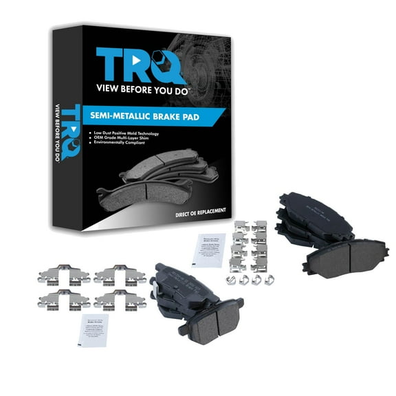TRQ Direct Fit Brake Pads BFA20432 Fits Select 2009-2013 Toyota Matrix , 2011-2016 Scion tC , 2009-2010 Pontiac Vibe