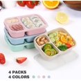 thumbnail image 3 of EcoNesxp 3 compartment lunch box kids adult lunch box piece lunch box 4 piece lunch box stackable for school work and travel, 3 of 5