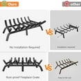 thumbnail image 6 of Mr IRONSTONE 30 inch Extra Large Fireplace Grate, Heavy Duty Log Holder for Big Fireplaces, V-Shape Steel Wood Rack, No Assembly Required, 6 of 9