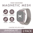 thumbnail image 3 of Xtreme Stainless Steel Magnetic Mesh Smart Watch Band for Apple, Samsung and Garmin, 2 Pack, 3 of 13