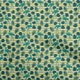 thumbnail image 1 of oneOone Viscose Jersey Turquoise Green Fabric Tropical Flamingo With Stripes Craft Projects Decor Fabric Printed By The Yard 60 Inch Wide, 1 of 4