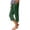 Green-capris, variant on Womens Lightweight Beach Capri Pants Split Hem Elastic Waist Breathable Fashion Capri Pants Summer Outdoor All Match Casual Crop Trousers with Pockets S