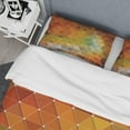 thumbnail image 4 of Designart 'Triangular Geometry Red, Gray and Green' Modern & Contemporary Bedding Set - Duvet Cover & Shams, 4 of 4