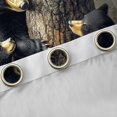 thumbnail image 4 of Feelyou 3D Bear Black Out Curtains, Tree Leaf Botanical Curtains Pack of 2 (42x63 Each), 4 of 6