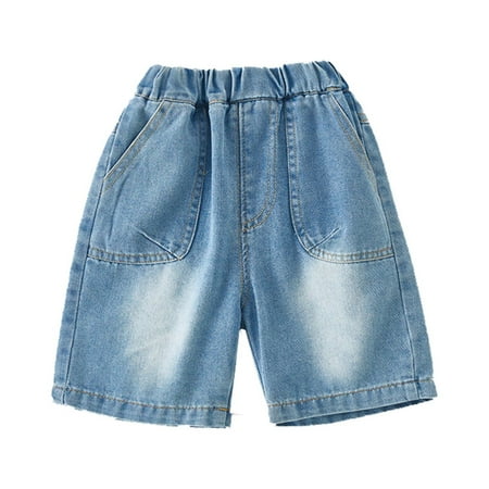 

Quealent 9 Month Boy Clothes Boys Girls Toddler Chambray Jeans Pants Shorts Sweat Pants for Boy Denim Boys Pants Blue 18-24 Months