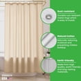 thumbnail image 5 of Cotton 36x74" Stall Shower Curtain - Natural fabric Leakproof curtain for luxury bathroom decor - Natural, 5 of 9