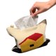 thumbnail image 4 of Caja de pañuelos de tela tejida, bolsa de almacenamiento de pañuelos, dispensador de servilletas de hilo de algodón para coche, sala de estar, amarillo y rojo, 4 of 13