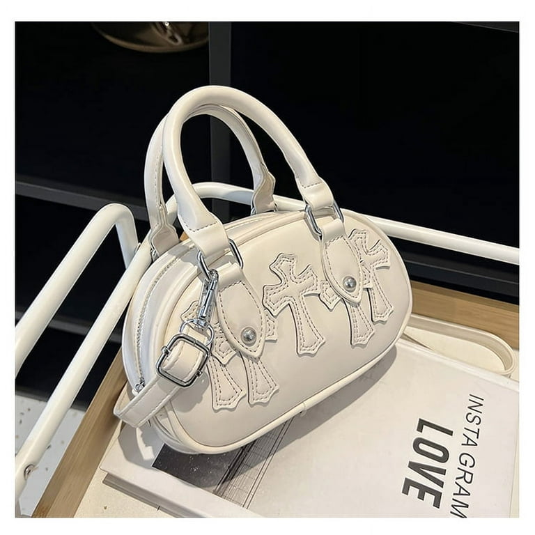 New Chrome Heart Style Handbag Cute Ballet core Purse Cross Color