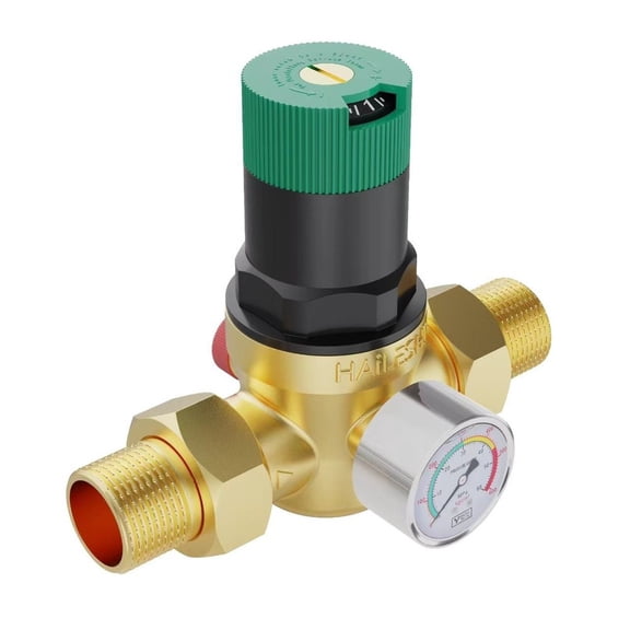 Brass Water Pressure Reducing Valve, Adjustable Regulator With Built-in Filter Screen For Leak Prevention, For Showers Faucets Heaters, 1/2" 3/4" 1" Sizes(1)