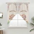 thumbnail image 4 of Easter Bunny Swag Curtains Spring Easter Eggs Floral Burlap Rustic Swag Valances for Kitchen Windows, Window Treatment Topper Curtains for Living Room Bedroom Bathroom, 36" W x 45" L, 4 of 9