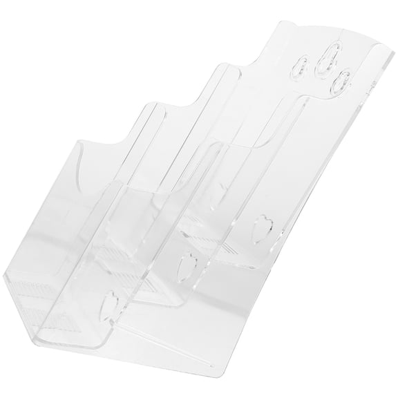 PBPBOX Pamphlet Item Container Wall Mount File Rack Acrylic Transparent 1Set for Office Workers