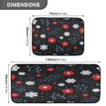 thumbnail image 3 of 2-Piece Kitchen Mat Set Non Slip Washable Floor Mats Decorative Rugs for Kitchen Sink Laundry White Flowers and Blue Dots, 3 of 7