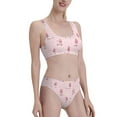 thumbnail image 2 of Daiia Poodle Dog printed 2 piece Swimsuit Bikinis for Women High Waisted Racerback Bathing Suits Summer Tummy Control Scoop Neck Swimwear-Large, 2 of 8