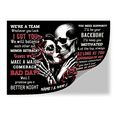 thumbnail image 4 of Lotusprinthandmade Personalized Name Skull Couple We're A Team I Choose You Poster 32" x 48", 4 of 5