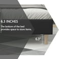 thumbnail image 7 of alazyhome Twin Size Upholstered Platform Bed Frame, Easy Assemble, Black, 7 of 7
