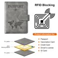 thumbnail image 4 of Eoehro Passport Holder for Travel Essentials, Passport Wallet Cover Case for Travel Must Haves Accessories,Passport Book Holders for Women and Men(gray), 4 of 7
