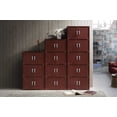 thumbnail image 6 of Hodedah 3-Shelf, 6-Door Multipurpose Bookcase, Mahogany, 6 of 6