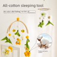 thumbnail image 1 of Campana de cama tejida a mano con forma de abeja y diseño de flor de estilo nórdico, campana de cama con forma de abeja para cuna, colgante para habitación de niños, campana de viento, 1 of 4