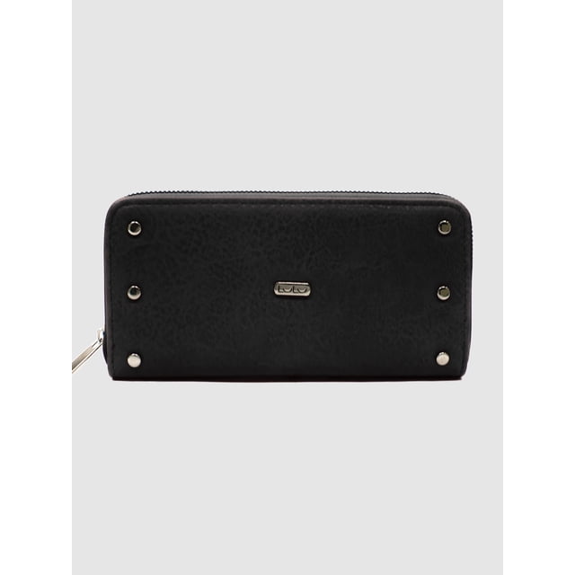 Cartera Larga Lulu Color Negro Para Mujer De Gran Capacidad, Billetera