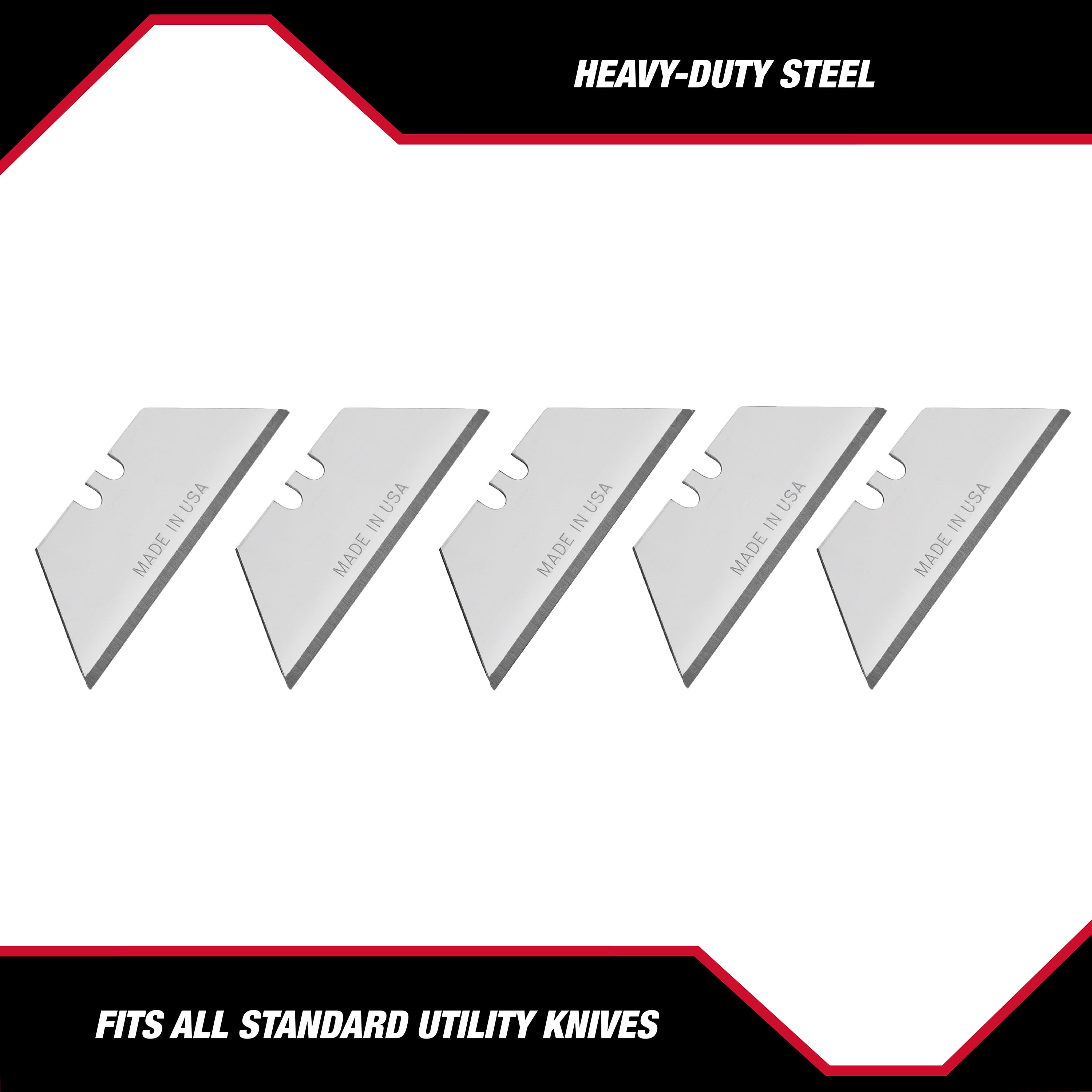 Hyper Tough Utility Knife Blades, 5-Pack, Precision Honed, Multi