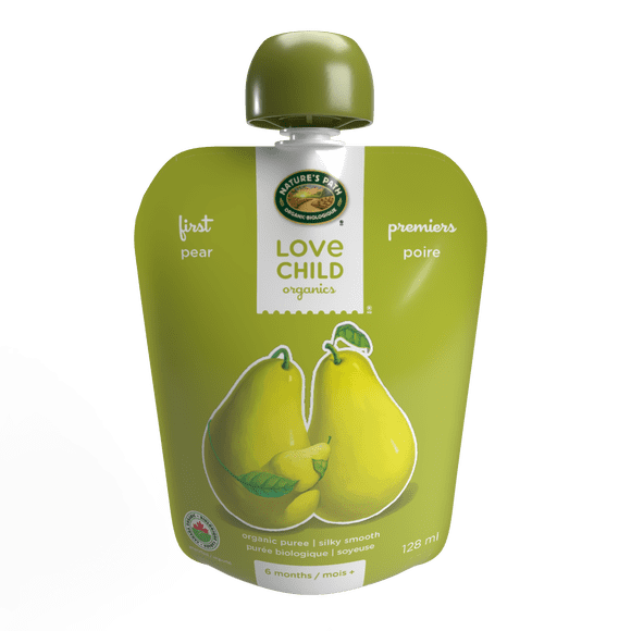 Love Child Organics Simple Firsts Pears Puree 128ml Pouch