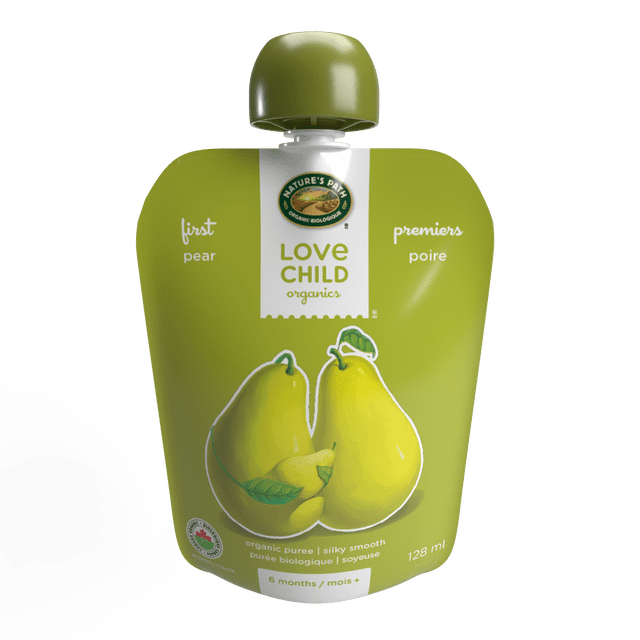 Love Child Organics Simple Firsts Pears Puree 128ml Pouch