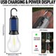 thumbnail image 2 of Luz que acampa LED enganchada recargable solar de 2 piezas, luces solares de la tienda USB recargable, 2 of 7