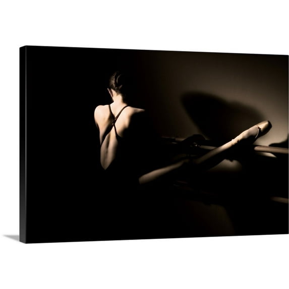 Great BIG Canvas | "Ballerina Stretch" Canvas Wall Art - 24x16