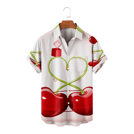 

Valentine s Day Big Men s Aloha Beach Tees Loose Fit Cheap Clothing Apparel for Women Men