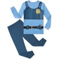 thumbnail image 5 of WIBACKER Toddler and Little Boys Girls Police Officer Pajamas Kids Cotton Halloween Sleepwear Set Policeman Cosplay Costume 7 Years, 5 of 7