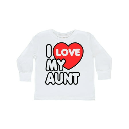 

Inktastic I Love my Aunt Gift Toddler Boy or Toddler Girl Long Sleeve T-Shirt