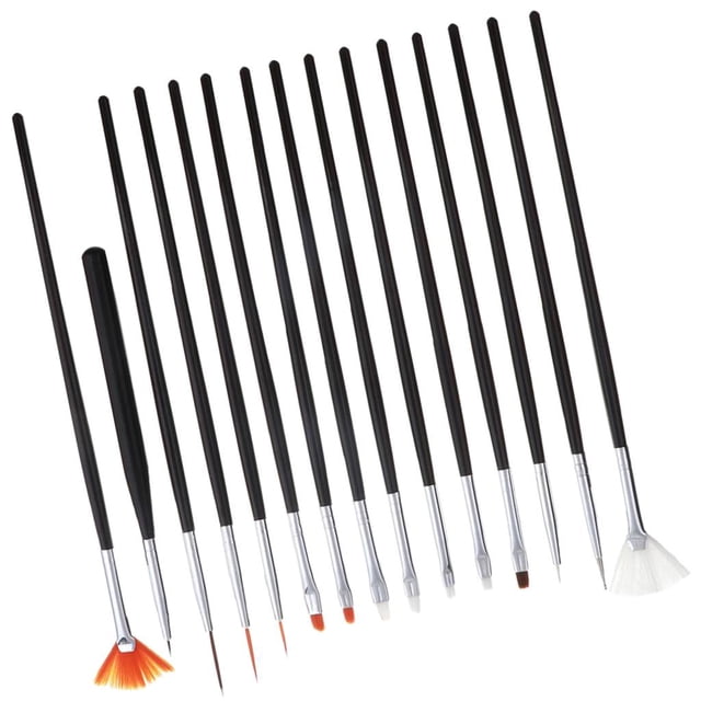 Cepillos para decorión de uñas de de de pintura para decorión de uñas con 15 cepillos de cabellero de , falso, Yinane Pinceles para pintar uñas