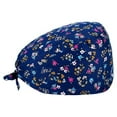 thumbnail image 3 of VONKY Gourd Caps Nurse Durability Pure Color Button Professional Assorted Colors Tie Back Work Uniform Operating Hats L08, 3 of 4