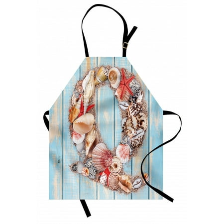 

Letter Q Apron Letter Q Various Nautical Animals Ocean Inspired Tropical Colors Unisex Kitchen Bib Apron with Adjustable Neck for Cooking Baking Gardening Pale Blue Ivory Dark Coral by Ambesonne