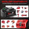 thumbnail image 3 of Batería de repuesto de 18 V y 8 Ah para Milwaukee M18, paquete de 2 unidades y cargador, 3 of 7