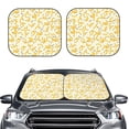 thumbnail image 6 of Lsque Banana 2 PCS Windshield Sun Shade | CarFoldable Window Covers | Car Accessories Reflect UV for Universal Cars SUV Truck | Large, 6 of 7