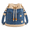 Blue, variant on Denim Crochet Bucket Bag, Drawstring Crossbody Purse for Women with Adjustable Strap and Floral Embroidery.Green,1pc