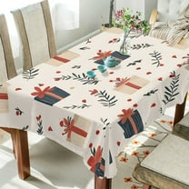 Yayeee Tablecloths 60" x 90" Rectangle Wrinkle Resistant Party Table Cover, Christmas Gift Pattern