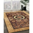 thumbnail image 3 of Ahgly Company Machine Washable Indoor Rectangle Abstract Saffron Red Area Rugs, 6' x 9', 3 of 7